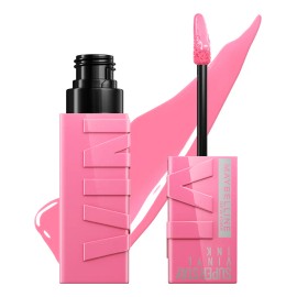 Maybelline Super Stay Vinyl Ink, Labial Líquido, Efecto Vinilo y Acabado Brillante Instantáneo, Color Intenso por Hasta 16 Horas, Tono Upbeat
