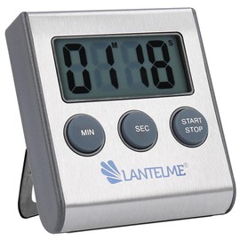 Lantelme Kitchen timer digital magnetic stainless steel egg timer with alarm Kitchen timer short timer timer 4178
