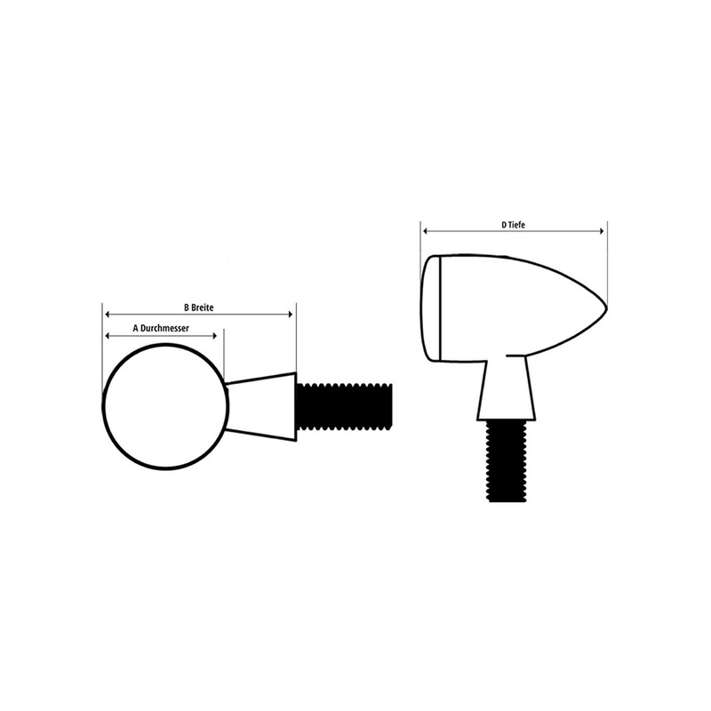 SHIN YO Mini-LED-Rücklicht, rotes Glas, E-gepr. (Black)