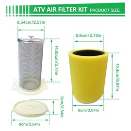 2025 Version Air Filter & Guide & END CAP Kit For Yamaha Big Bear 350 Moto-4 250 350, for Timberwolf 250 YFB250 1987-2000, for Kodiak 400 YFM400FW 1993-1999