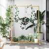 DR.IRON Gold Pipe Clothing Rack Garment Rack with Bottom Shelf