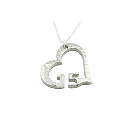 15th Anniversary Beaten Heart Pendant – 15 Year