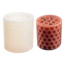CRAFFANCY Honeycomb Silicone Mold, Beeswax Candle Molds 3D Geometric Mould Pillar Art Candle Mould Cylinder Candle Mold Honey Bee Silicone Mold for Candle Making Supplies