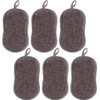 6PCS Reusable Sponges Kitchen Double-Side Microfiber Sponge Non Scratch Microfiber
