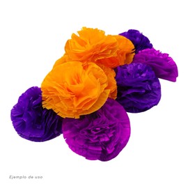 Farvisan 3 Pack Flor de Cempasúchil (Calendula) Papel picado, Arma tu Flor día de Muertos a tu Manera! Divertida decoración Halloween, 30 Flores EN Total ¡Originalidad en Tus ofrendas!