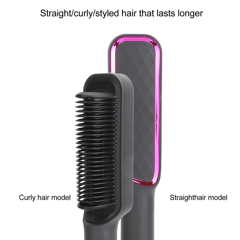 Hair Straightener Brush 3D Teeth Multi Temp Modes PTC Uniform