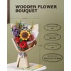 ROWOOD 3D Puzzle DIY Wooden Flower Bouquet, Artificial Flowers Model