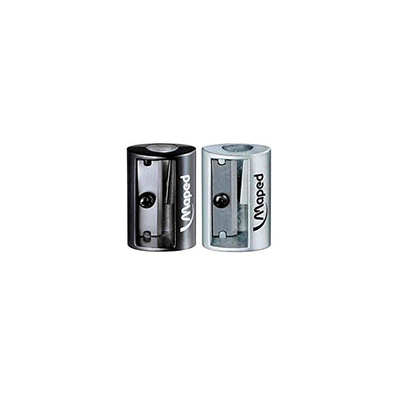 PENCIL SHARPNER - METAL- ONE HOLE PACK OF TWO BLACK