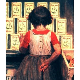 Cream Of Wheat Girl 1911 Girl By The Window Vintage Poster Print Retro art - 11"x17" Metalic Photo Paper