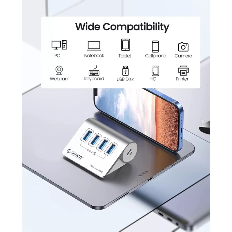Universal ORICO USB Hub 5Gbps with 4 USB A Ports