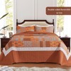 LEAONME 3 Pieces California King Size Quilt Set Burnt Orange