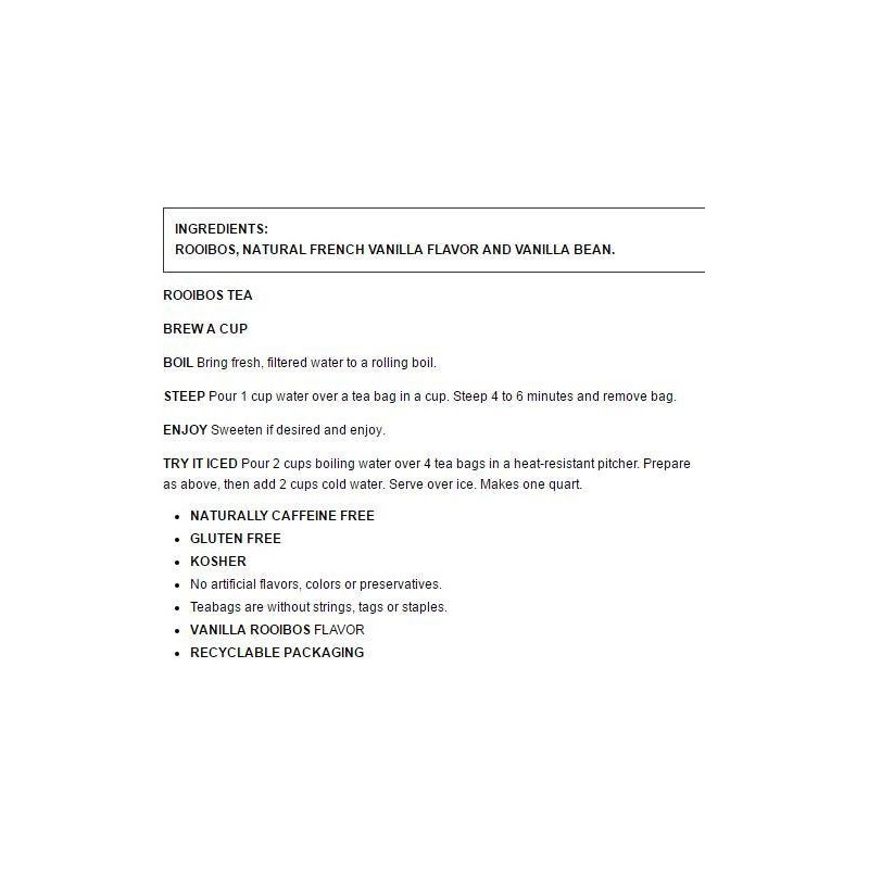 Celestial Seasonings Madagascar Vanilla Red Tea Bags - 20 Count