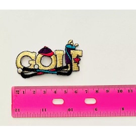 Golf Golfing Patch Sports  Appliqué Swing Putt Colorful Clubs Putter