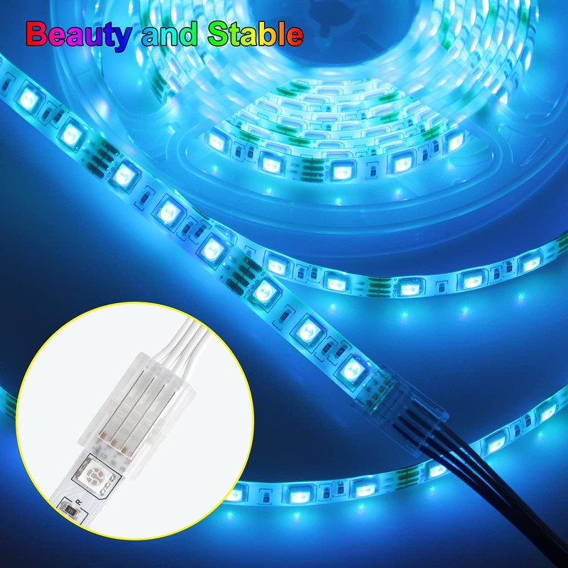 RGBZONE 4 Pin 10mm LED Strip Connector Kit 32.8ft 4