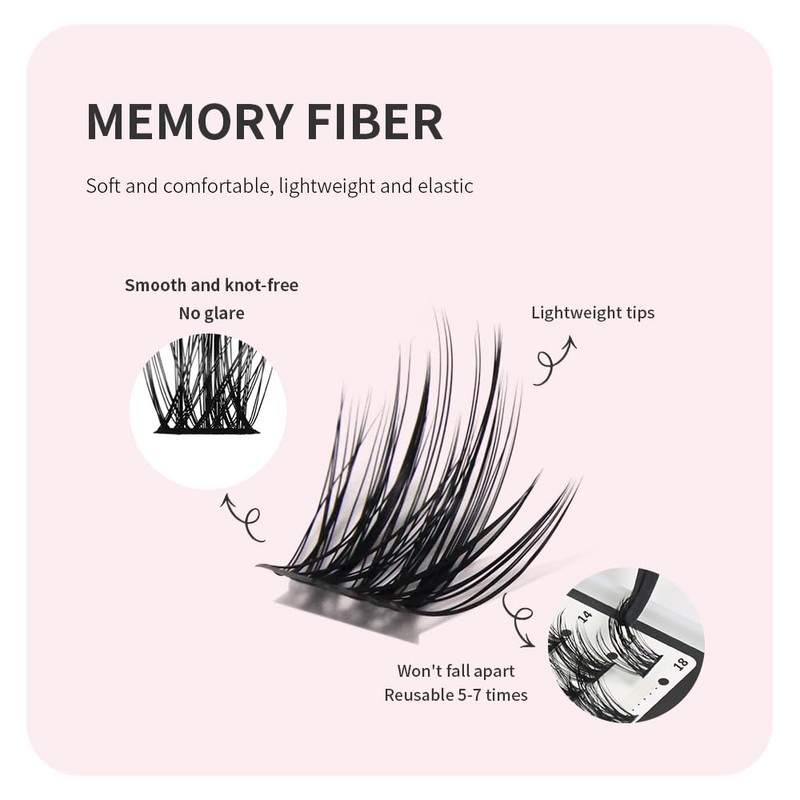 ANNAFRIS Eyelash Extensions, Eyelash Cluster Kit, Cluster Lashes, Artificial Eyelashes,