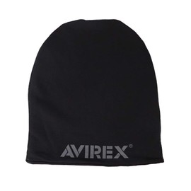 Avilex Men's AVIREX AX REVERSIBLE SWEAT CAP Military Reversible Knit Cap, Black