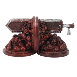 Dragon Slayer Bookends, Vintage Resin Furious Design, Premium Material, Dragon Bookshelf Decoration for Desk, with Optical Illusion Effect, for Books, Magazines, DVDs, and More