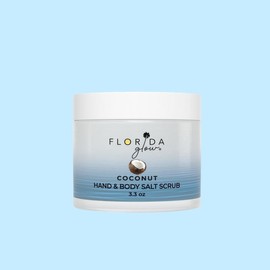 Florida Glow Original Salt Body Scrub, Polish Infused with Marine Algae, Coconut Oil for Exfoliating Face and Body Exfoliator  - Coconut Scent  12.1oz - Size: 3.3 oz