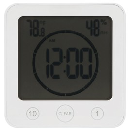 Digital Display Thermometer White Outdoor Garden Waterproof Temperature Meter with Hook