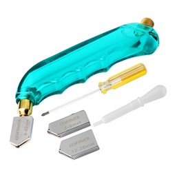 CESFONJER Professional Heavy Duty Pistol Grip Oil Feed Glass Cutter with Extra Replaceable Head and Oil Reservoir- 2mm-6mm / 6mm-12mm / 12mm-20mm.