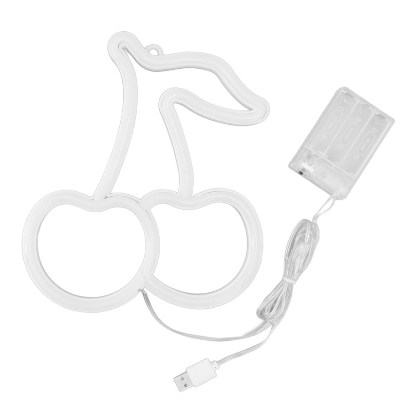 LED Neon Night Light Lamp USB Powered Decorative Wall Fruit