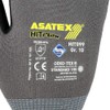 ASATEX Fine Knit Gloves with Micro Foam Coating HIT099, Grey/Black,