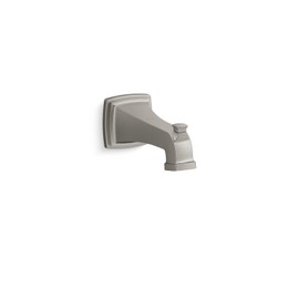 KOHLER 27406-BN Riff Wall-Mount Bath Spout with Diverter and Slip-Fit Connection, Bathtub Faucet, Vibrant Brushed Nickel