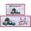 JSVSLTD Christmas Kitchen Rugs, Set of 2 Kitchen Floor Mat