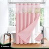 Dynamene 78 Inch Long Shower Curtain, Tall Waffle Fabric Shower
