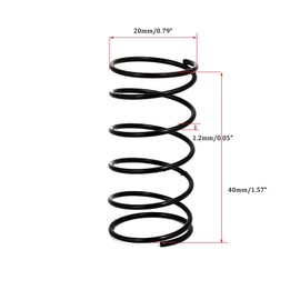 TOP-VIGOR 10Pcs Compression Spring, 1.2mm Wire Dia, 20mm OD, 40mm Free Length Dual Extended Durable Dual Hook Tension Spring for Furniture Screen Doors Repair Projects