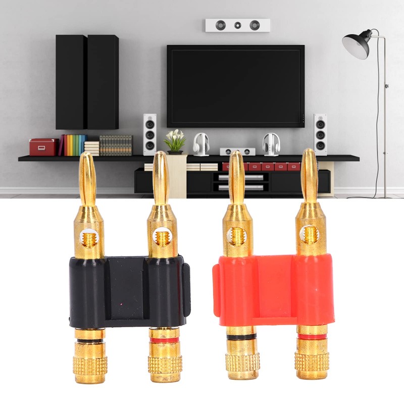 Banana Plug, 2Pcs Stackable Banana Male Plug Banana Plug 2
