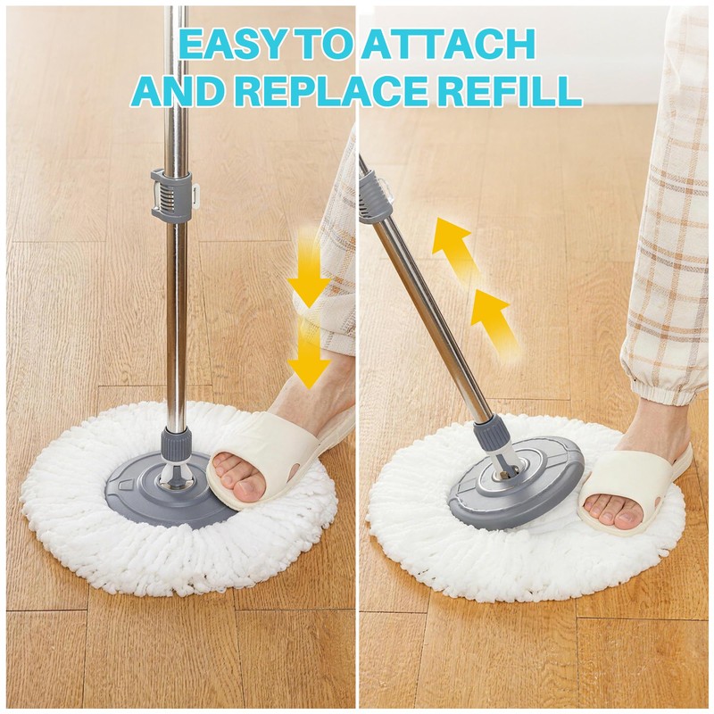 JOYMOOP Spin Mop and Bucket, 360° Mop Head & Telescopic