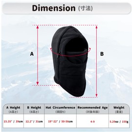 Azarxis Kids Fleece Balaclava Ski Face Scarfare Gaiter Mask Windproof Thicken Winter Hat Neck Warmer for Boys Girls (Light Gray)