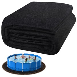 TIXANF 24FT Pool Liner Pad,Seamless Above Ground Pool Liner,Pre-Cut Heavy Duty Round Pool Liner Pad, 11oz/yd² Durable Geotextile Material,Puncture Protection,Extend Liner Life(Black)