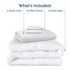 Nestl Queen Duvet Cover Set with Comforter Insert - White