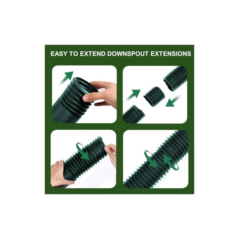 Mini Connector for Gutter Downspout Extensions, Extra Connector to Expend