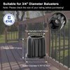 CKE 100pcs Black Baluster Connectors, 3/4" OD Round With Stainless