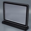 Poster bulletin board notice case design table sign stand A5 landscape black 5ea