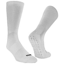 PEAR SOX Grippear Crew Socks with Silicone Grips – Moisture Wicking Anti/Non Slip Athletic Socks for Men, Women