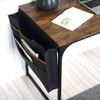 FurnitureR 39.4 inch Small Study Writing Table with Storage Bag