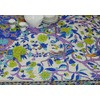 Tree of Life Tablecloth for Square Tables, Cotton Floral Kitchen