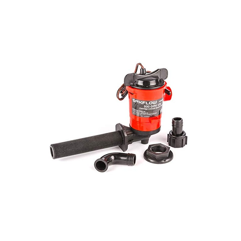 Johnson Pump 38503 Aerator Pump 500 GPH 90°, Black