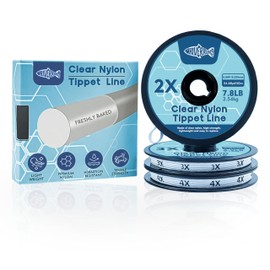 Riverruns Fly Fishing Tippet Leaders Clear Nylon Tippet Line for Freshwater Saltwater (2X3X4X, 50M)