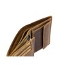 Mens and Ladies Wallet with flap LEAS, Genuine Leather, cognac