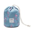 Makeup Bags for Women, Waterproof Round Travel Drawstring Make Up
