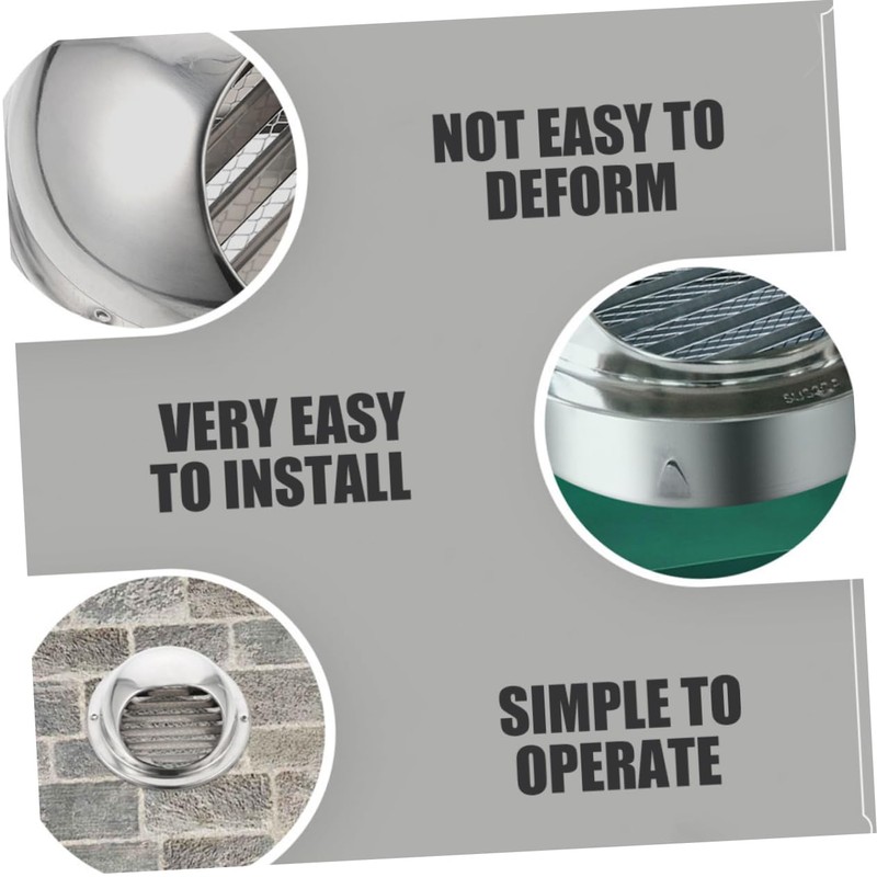 COHEALI Round Vent Windproof Hood Durable Stainless Steel Cover for