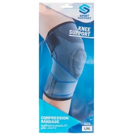 Sport Support Knee Support, Knee Support, Knee Compression Support for Women/Men, Ideal for Running, Hiking, Jogging, Basketball, Football (L/XL, Size)