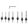 8Pcs/Set Tapered Countersink Bit Screw Set High Speed Steel Wood