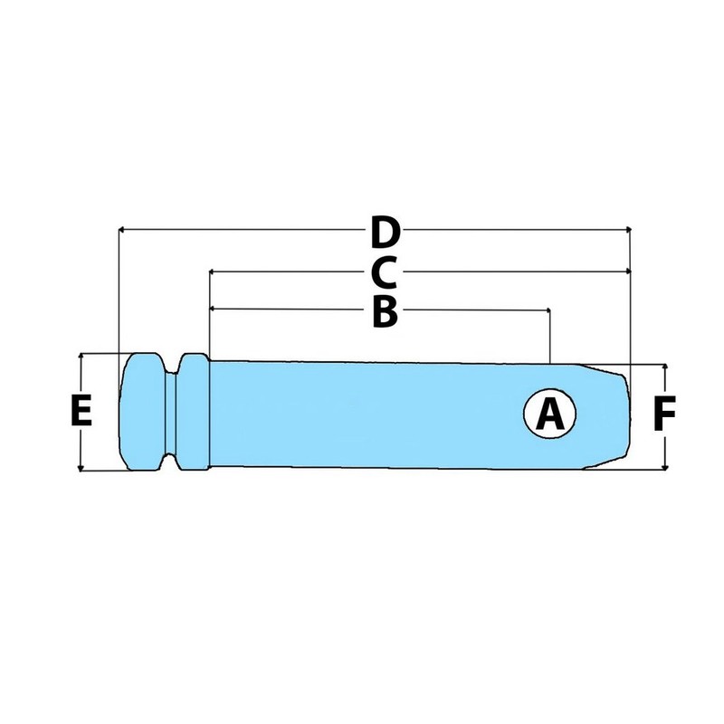 Top Link Pin Cat 1 3/4" x 128MM
