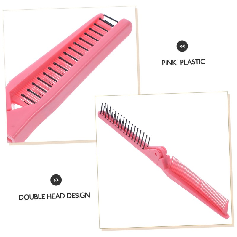 TOVINANNA Hair Brush Portable Plastic Comb 4pcs Set Folding Hair